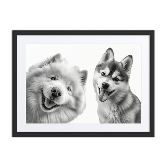 Custom Framed Two Pet Print